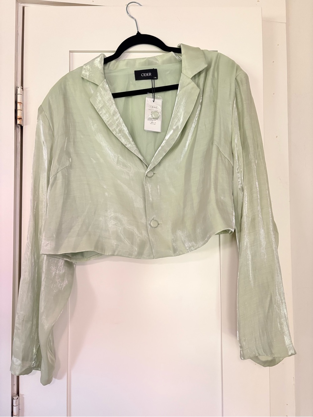 Cider Light Mint Green Blazer Jacket